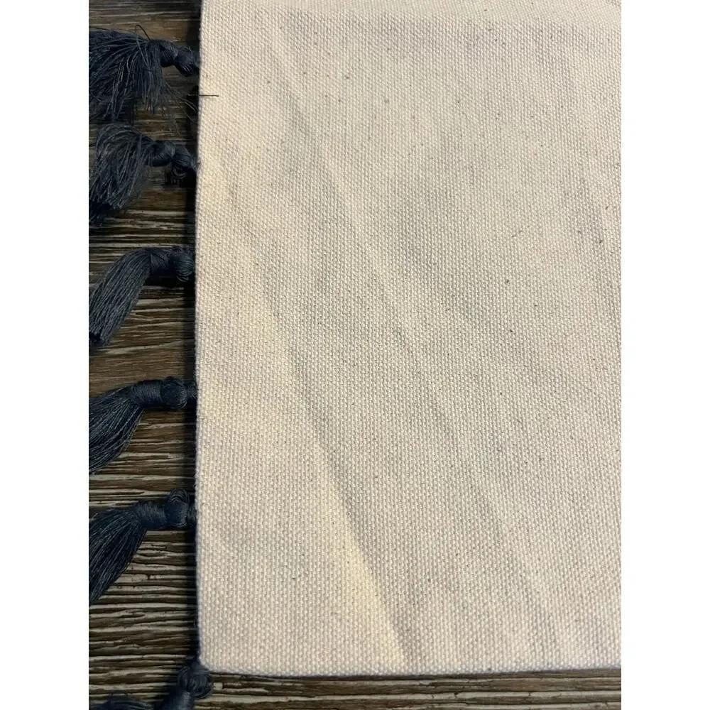 NWT Lindye Galloway Set‎ Of 2 Pillow Covers Beige Blue Cotton Made in India